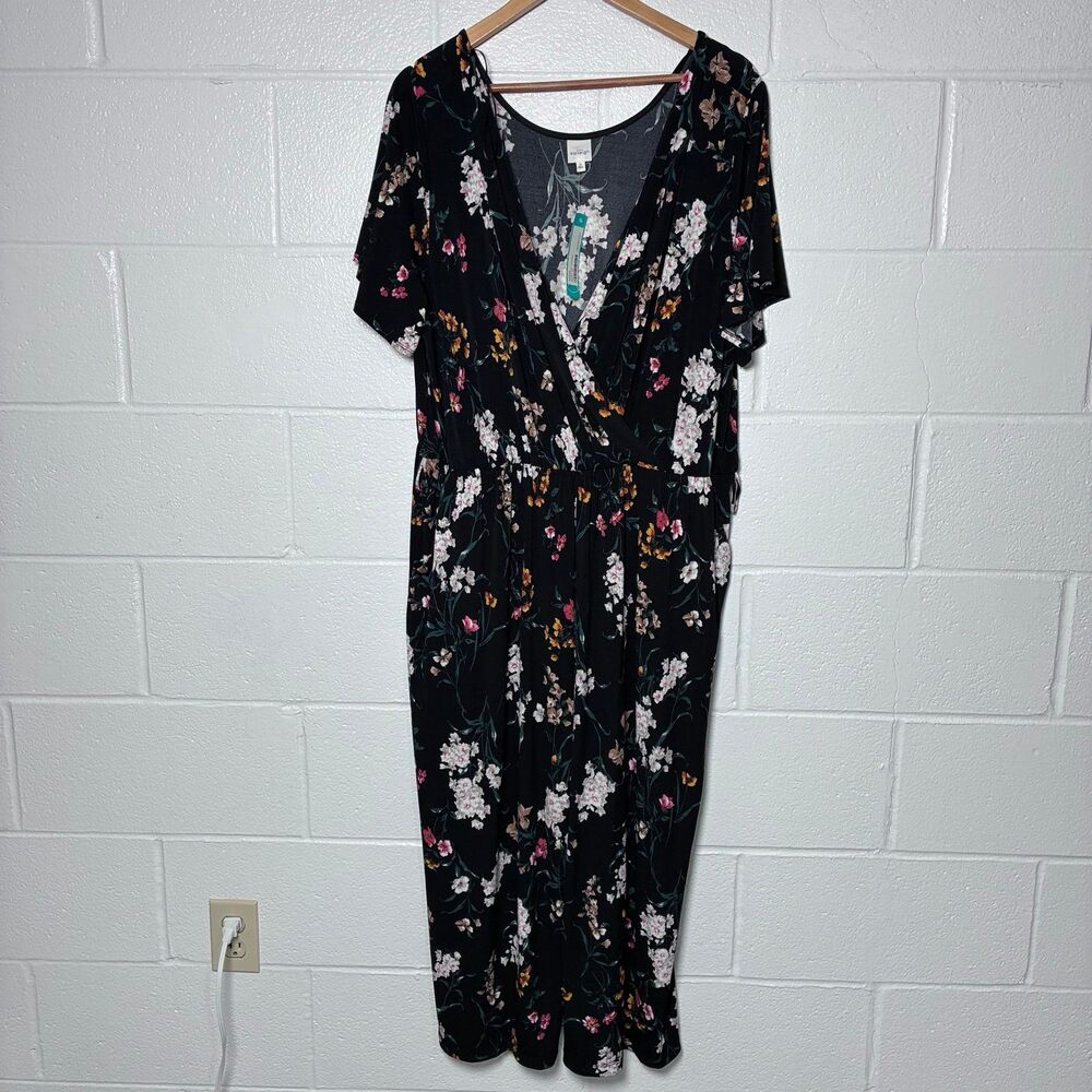 Kaileigh Stitch Fix Floral Black Jumpsuit